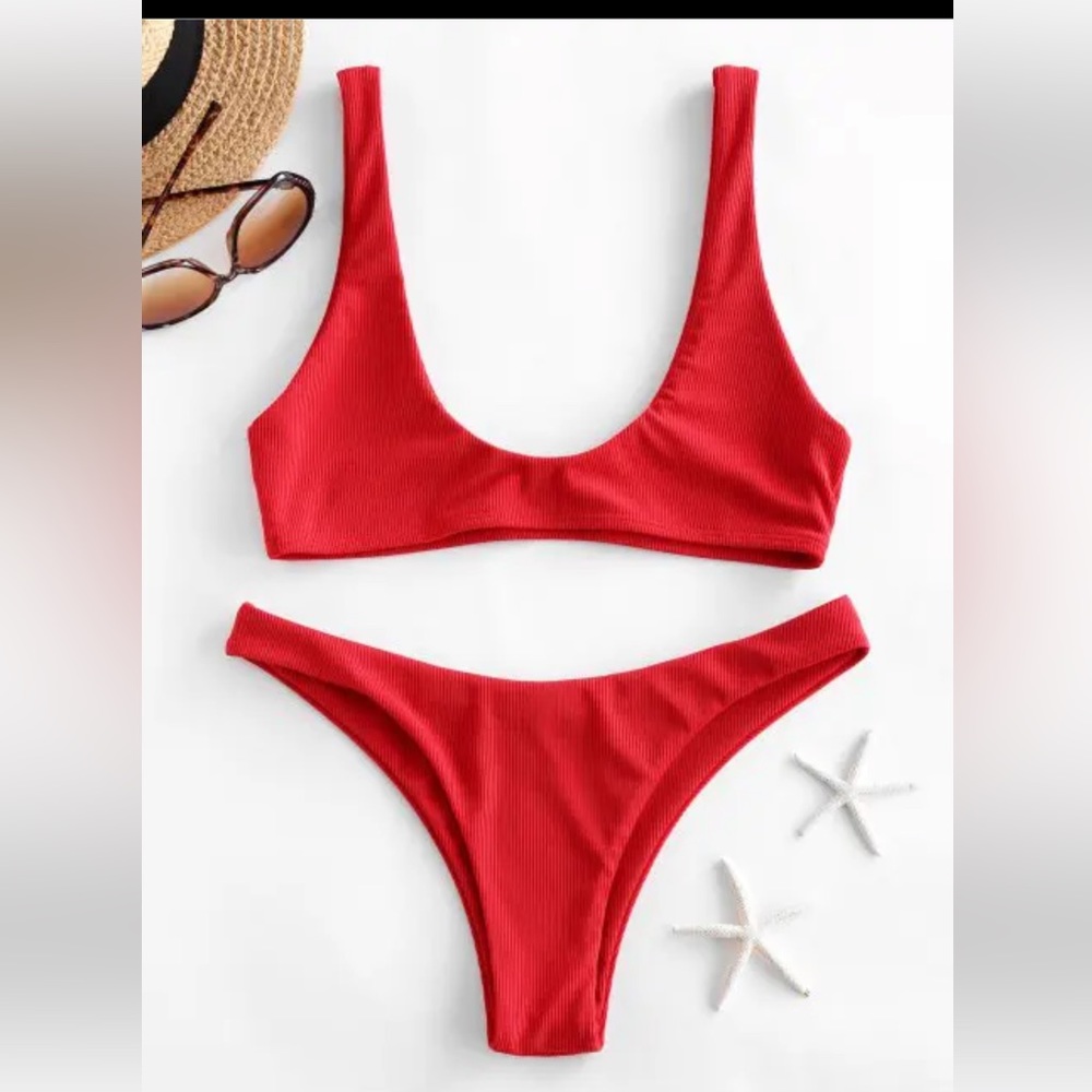 Bright red Zaful bikini